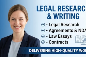 do legal research, agreements, ndas and contracts