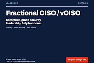 be your fractional vciso and lead your security program