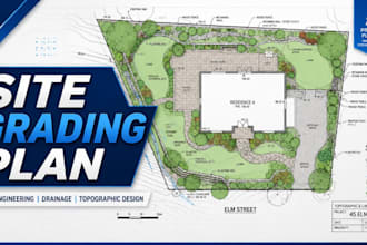 design grading plan, erosion control, site plan and utility plan, stormwater