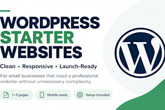 build a clean wordpress starter website for your small business