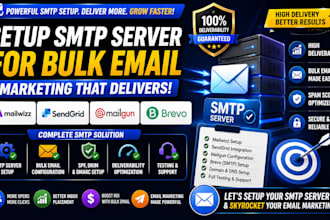 setup SMTP server for bulk email marketing with mailwizz sendgrid mailgun brevo