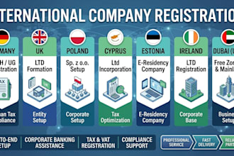 register company in germany poland cyprus estonia ireland dubai UK gmbh