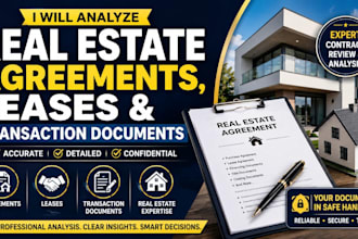 analyze real estate agreements, leases, and transaction documents