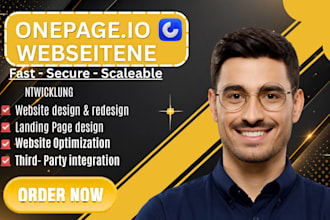 create professional onepage io german website landing pages as onepage io expert
