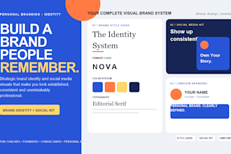 create personal brand identity, social media branding kit for coaches, founders
