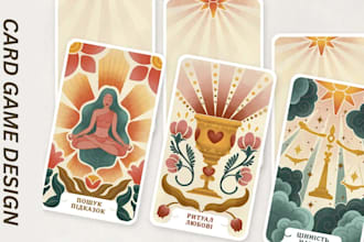 design custom card game, trading card game, card deck board game design