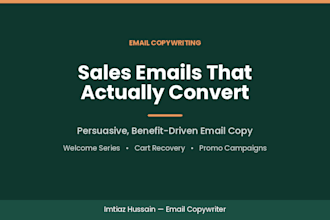 write persuasive sales emails and email sequences that convert