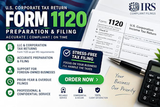 prepare and file form 1120 US tax return and form 5472 for foreign ownership