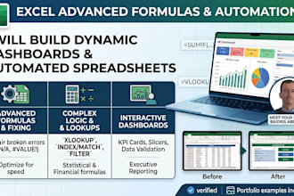 create excel vba macros, formulas and pivot tables