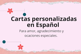 write a heartfelt personalized letter in spanish for any occasion