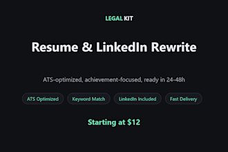 rewrite your resume and linkedin profile