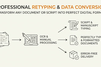 type and retype documents accurately