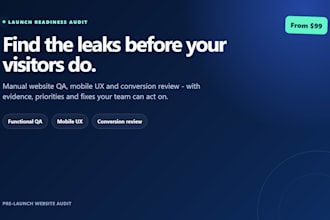 audit your website for bugs, UX friction and conversion leaks