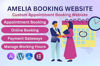 install amelia booking and create a online appointment wordpress booking website