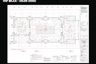 draw 2d autocad floor plan and architectural shop drawins