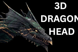 do 3d dragon model creature model, beast, monster for game and animation