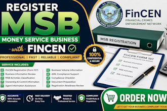 provide msb fincen registration and compliance support