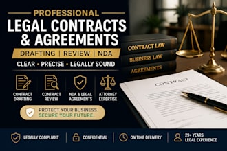 draft and review legal contracts, agreements and ndas