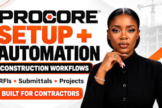 set up procore construction management workflows and automation