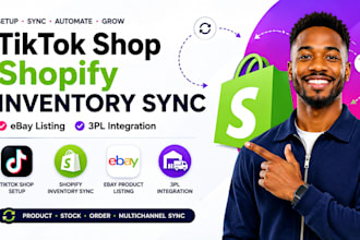 setup tiktok shop shopify inventory sync ebay product listing 3pl integration