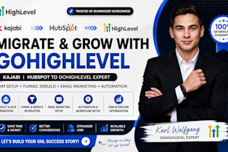 migrate kajabi hubspot account setup to ghl email marketing site redesign