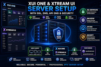 setup xui one and xtream UI server with SSL dns and API dns and security