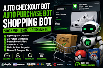 auto checkout bot auto purchase bot shopping bot stock monitoring pokemon bot
