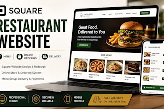 design square restaurant redesign square online store system delivery menu setup