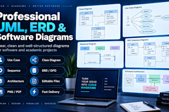 create professional uml, erd, dfd and software architecture diagrams