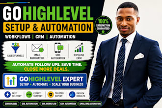 setup gohighlevel email SMS automation ghl workflow CRM for coaches agencies