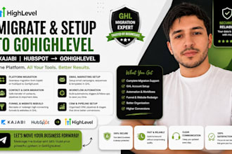 migrate kajabi hubspot account setup to ghl email marketing site redesign