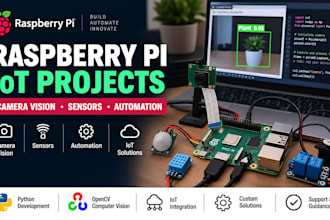 develop raspberry pi iot project with camera vision, sensors, and automation