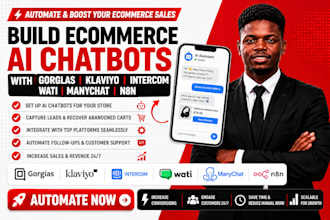 build ecommerce ai chatbots with gorgias klaviyo intercom wati manychat n8n