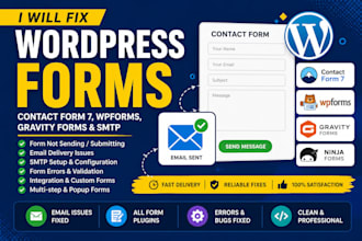 create or fix wordpress form using contact form 7, formidable, gravity form