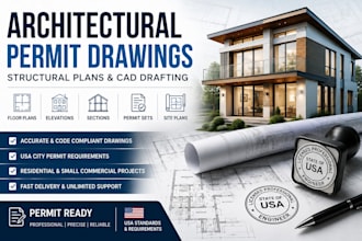 create USA permit drawings and professional architectural