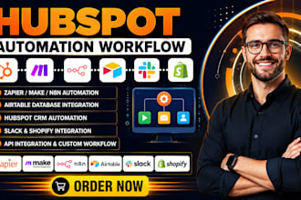 setup zapier make n8n airtable hubspot slack shopify API automation workflow