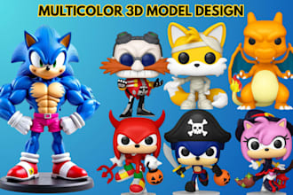 design and paint your 3d model, convert stl to 3mf  for multicolor 3d printing