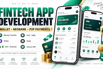 develop fintech app digital wallet neobank p2p payment money transfer app