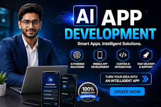 develop ai mobile app, ai website, chatbot and ai automation
