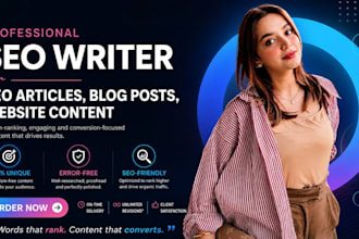 do website SEO content writing, web copy, tech articles and blog post, b2b, saas