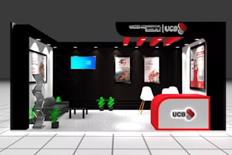 do immersive 3d exhibition stall, trade show booth,museum space,expo stand,kiosk