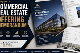 design a commercial real estate offering memorandum