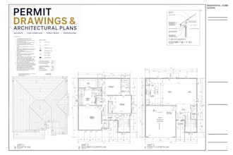 create 2d floor plans, architectural and permit drawings