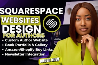 do squarespace website design, children author website, ebook author website