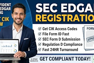 do sec edgar cik registration, file form id, and form d filing