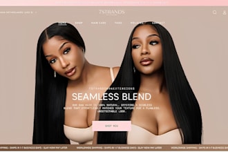 design a hair extension shopify store, beauty hair extension website