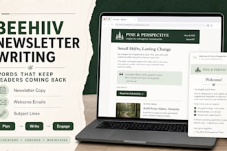 write engaging beehiiv newsletters and welcome emails