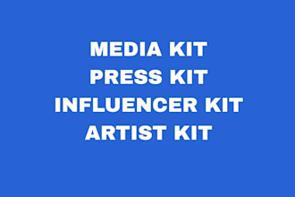 design media kit, press kit and epk