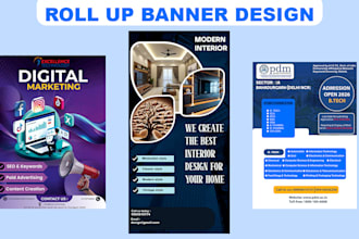 design retractable banner, pop up or roll up, pull up banner