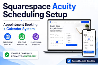 setup squarespace acuity scheduling, appointment booking, setmore and calendly